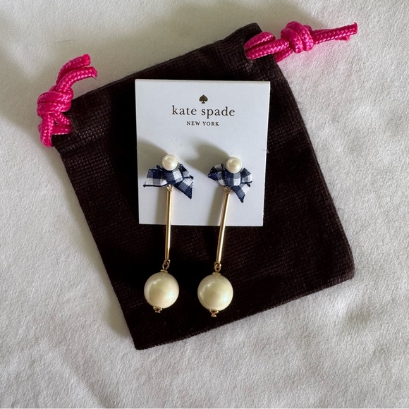 Kate Spade New York Pretty Pearly Drop Earrings – Navy Multi - Picture 2 of 6